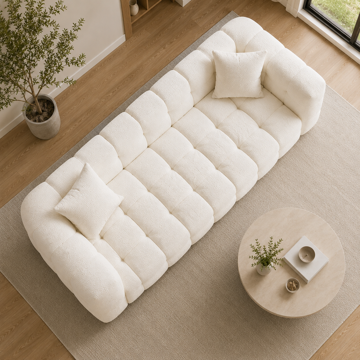 Cotton candy cloth sofa YM817C - 图片 4