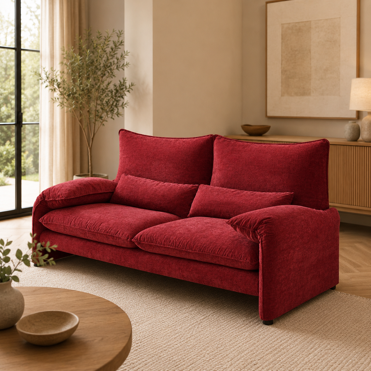 Sunset Red Sofa SF19 - 图片 3