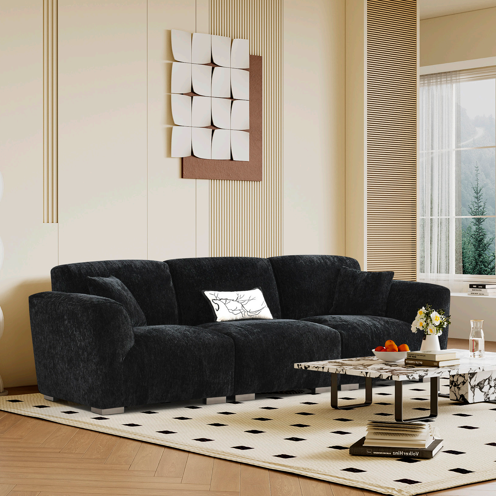 Chenille Sofa B-853F