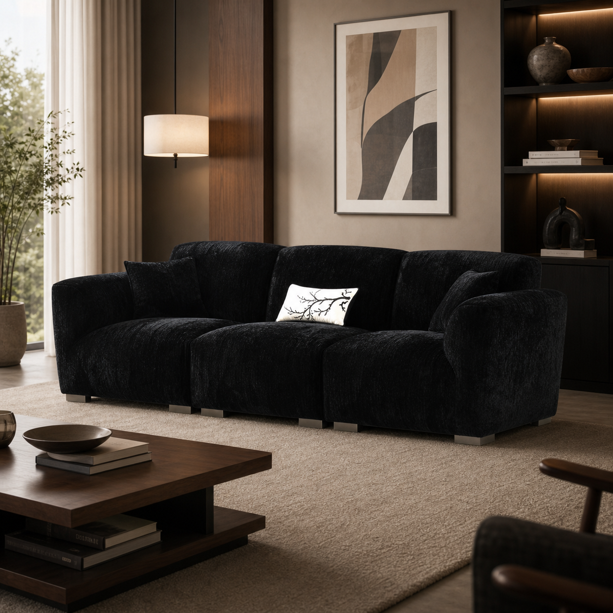 Chenille Sofa B-853F - 图片 2