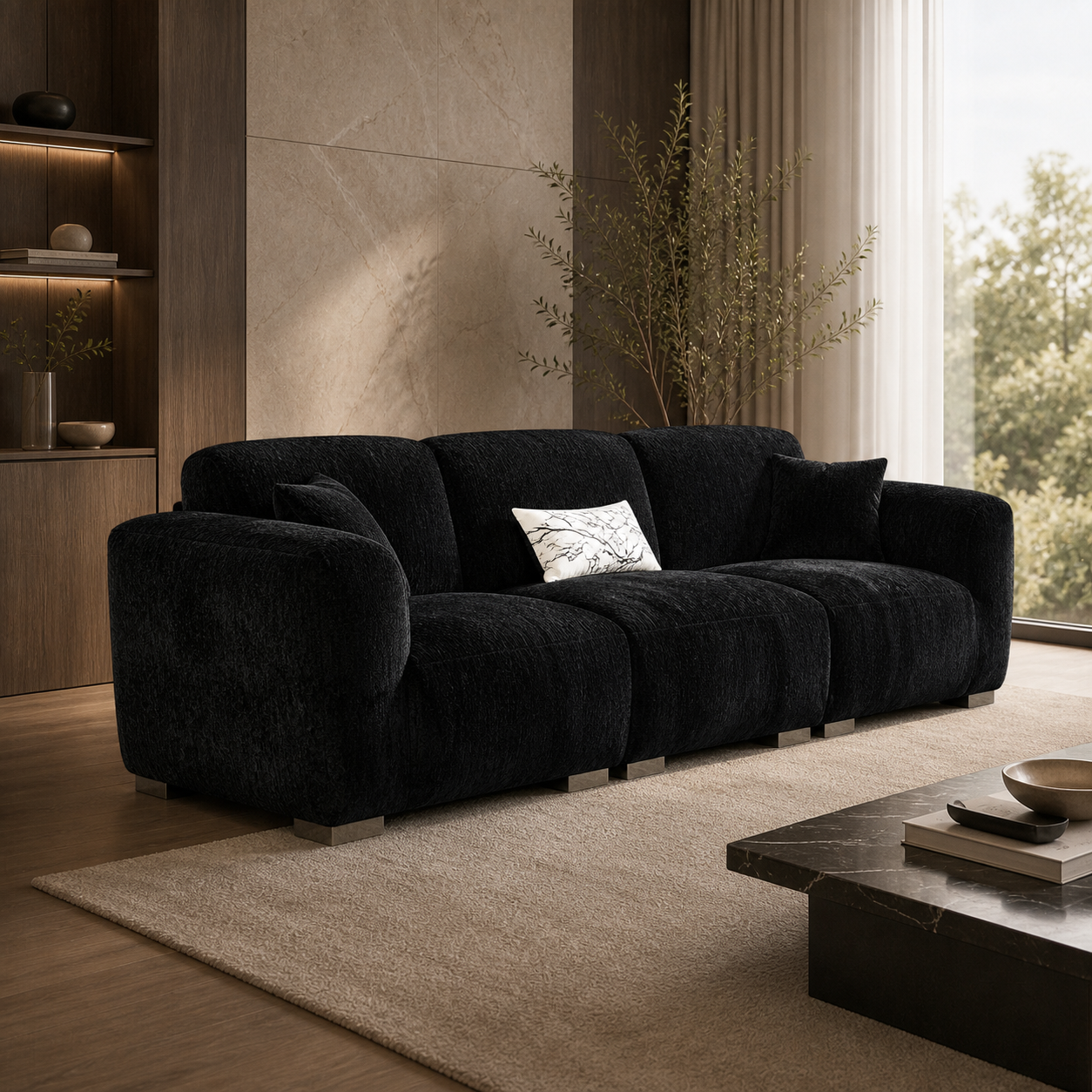 Chenille Sofa B-853F - 图片 3