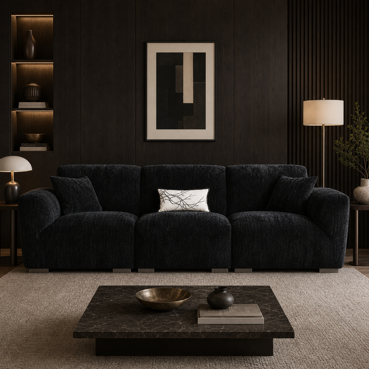 Chenille Sofa B-853F - 图片 4