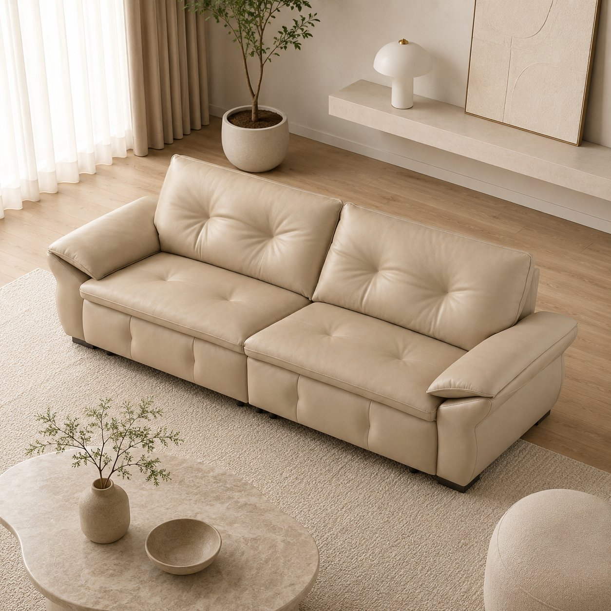 Milk soaked cloud sofa S-523 - 图片 3